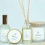 Variety pack Golden Hour fragance: candle jar, candle tin, reed diffuser, and room spray